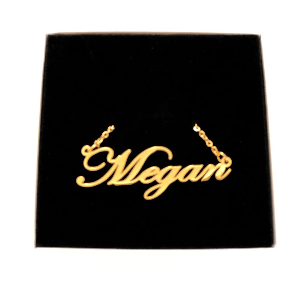 14K Gold Plated Name Necklace - Megan